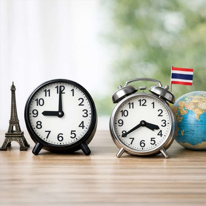Décalage horaire France–Thaïlande : heures d’avance et conseils