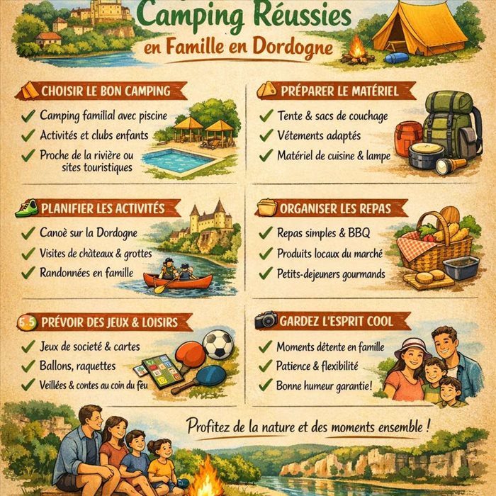 Comment organiser des vacances en camping réussies en famille en Dordogne ?