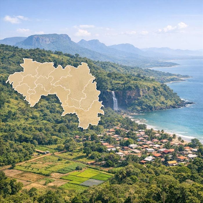 Superficie de la Guinée : dimensions, relief et organisation territoriale