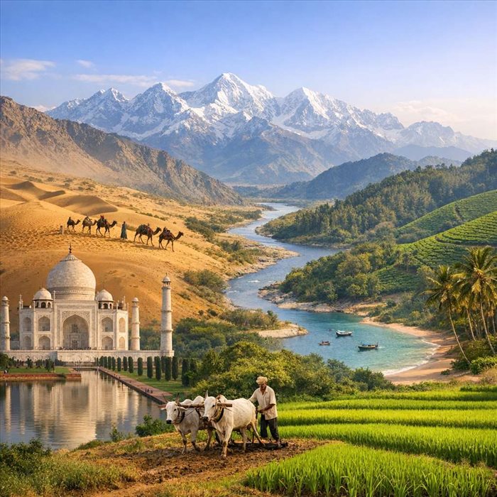 Superficie de l’Inde : taille, rang mondial et diversité